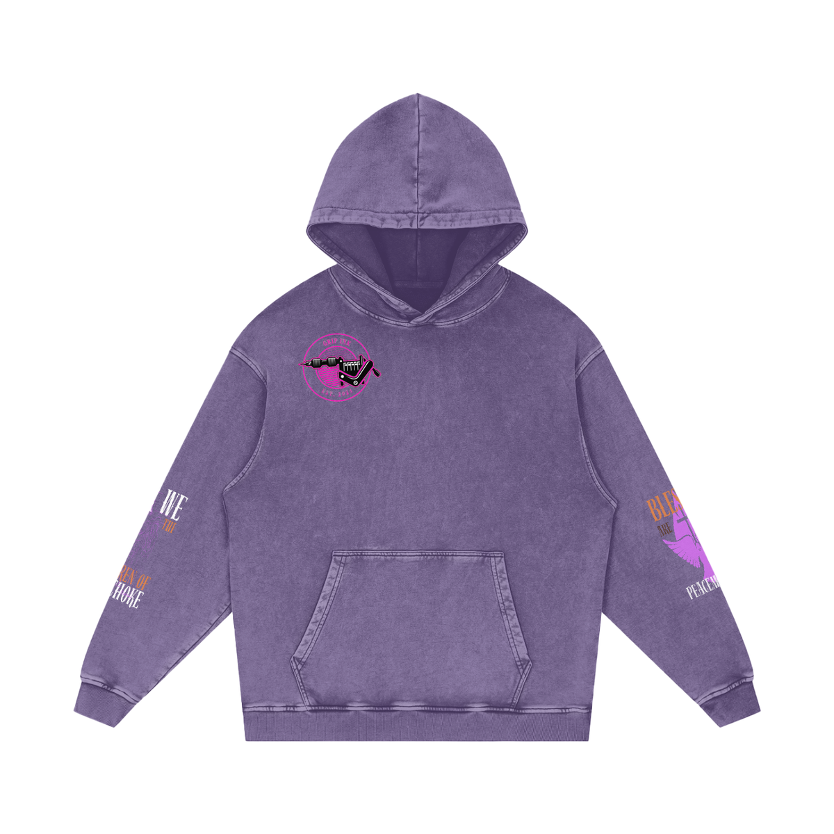 THE GRAPPLER'S RESSURECTION Snow Washed Loose Cotton Hoodie