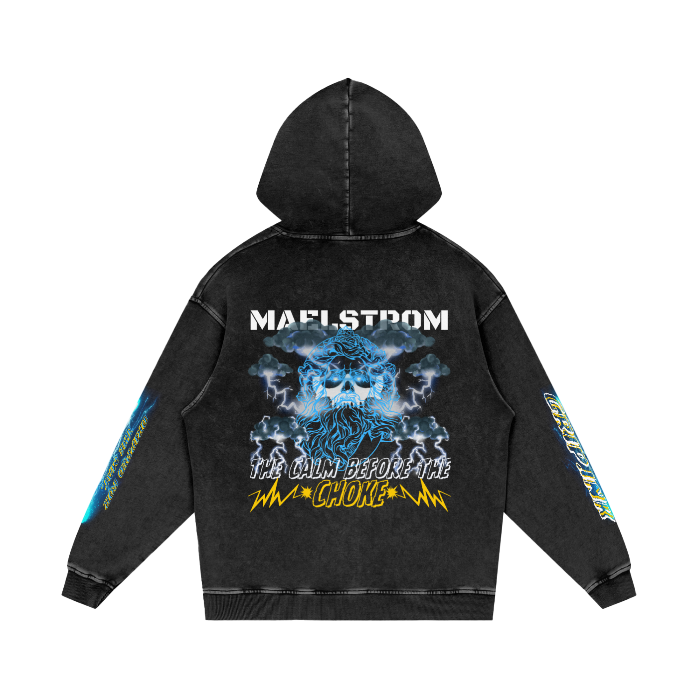 MAELSTROM Snow Washed Loose Cotton Hoodie
