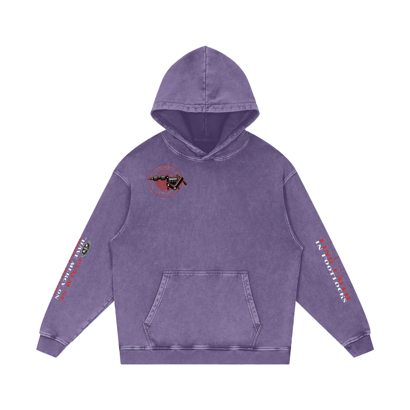 THE GRAPPLER'S CONFESSION Snow Washed Loose Cotton Hoodie