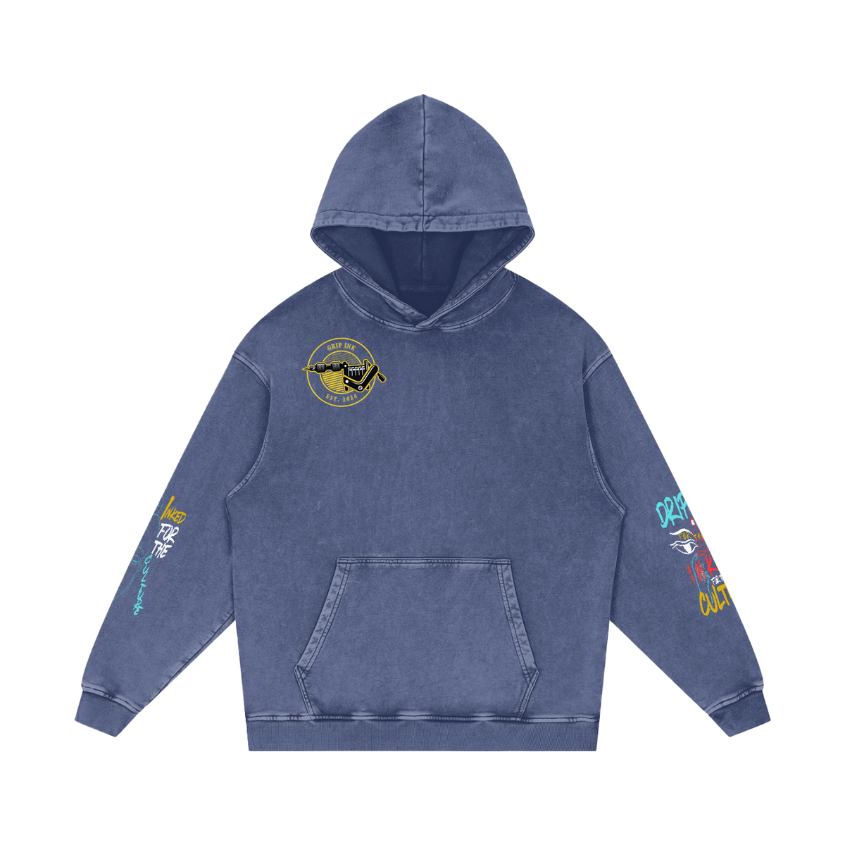 NIRVANA Snow Washed Loose Cotton Hoodie