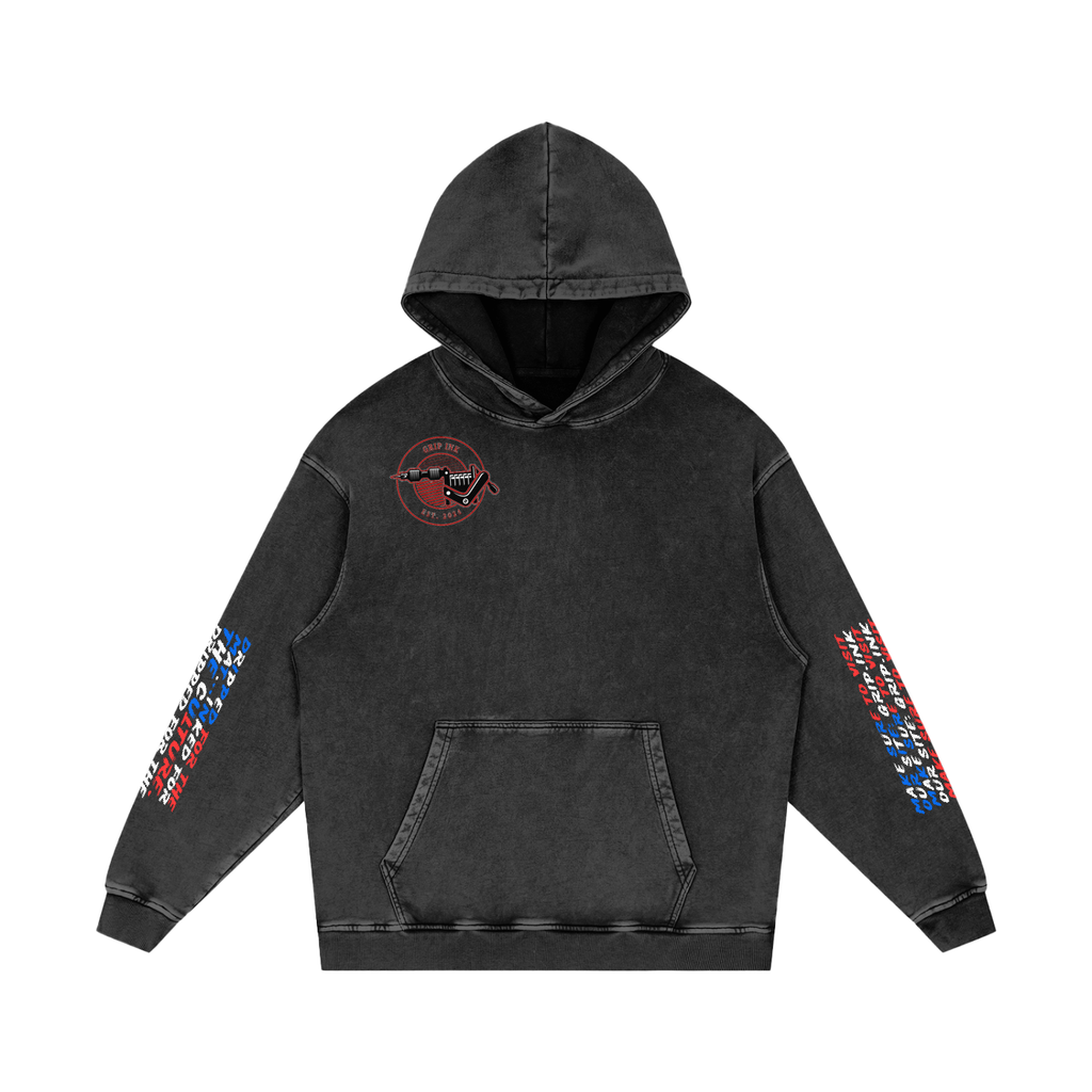 MAKE BJJ GREAT AGAIN Snow Washed Loose Cotton Hoodie