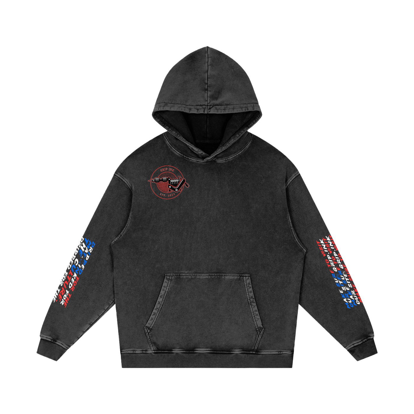 MAKE BJJ GREAT AGAIN Snow Washed Loose Cotton Hoodie