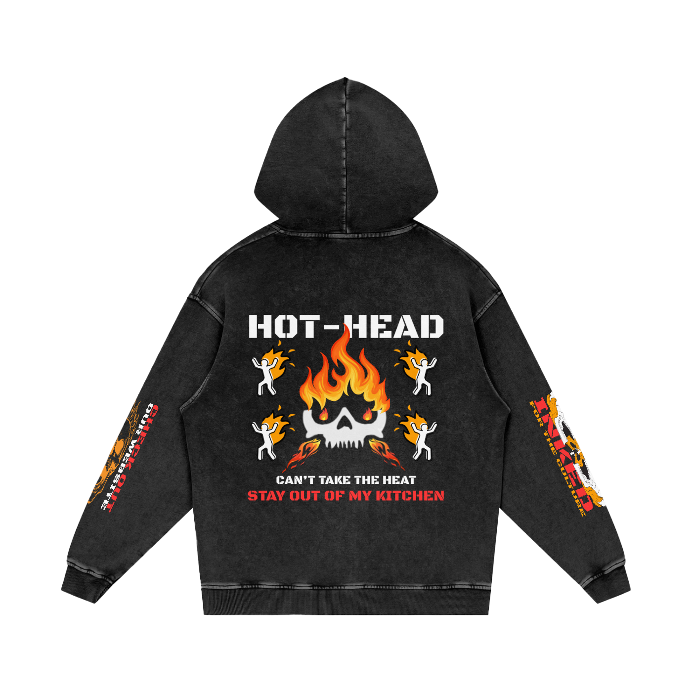 HOT-HEAD Snow Washed Loose Cotton Hoodie