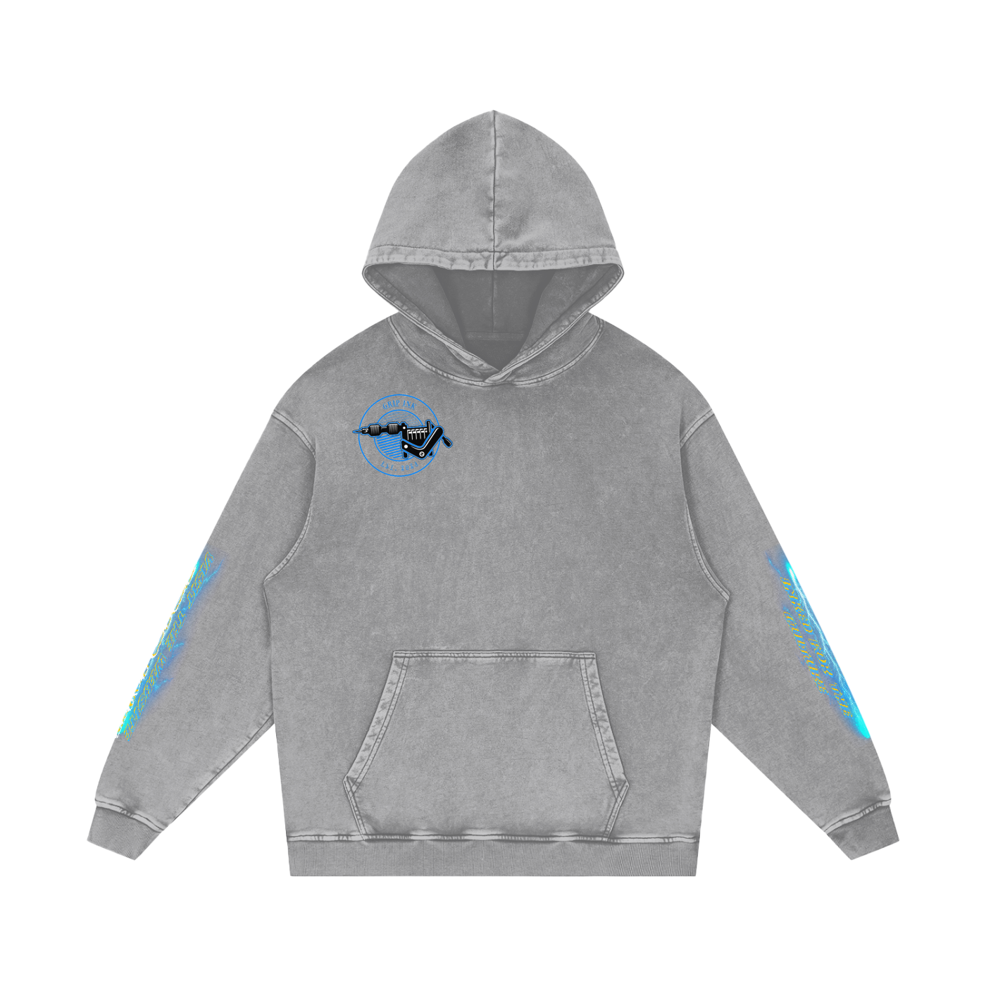MAELSTROM Snow Washed Loose Cotton Hoodie