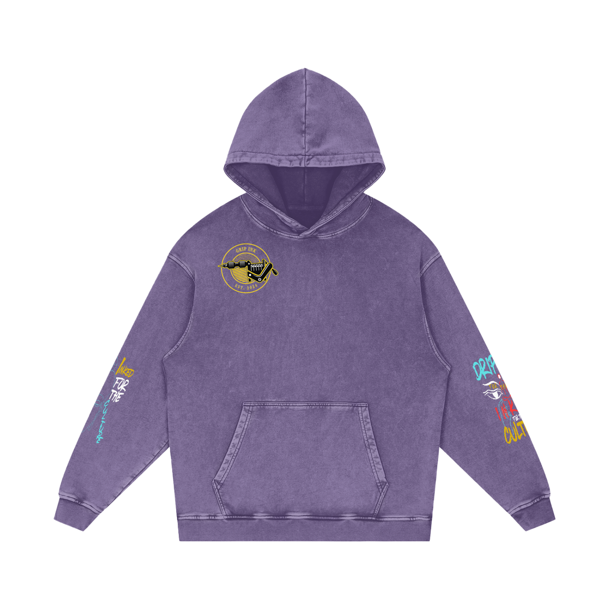 NIRVANA Snow Washed Loose Cotton Hoodie