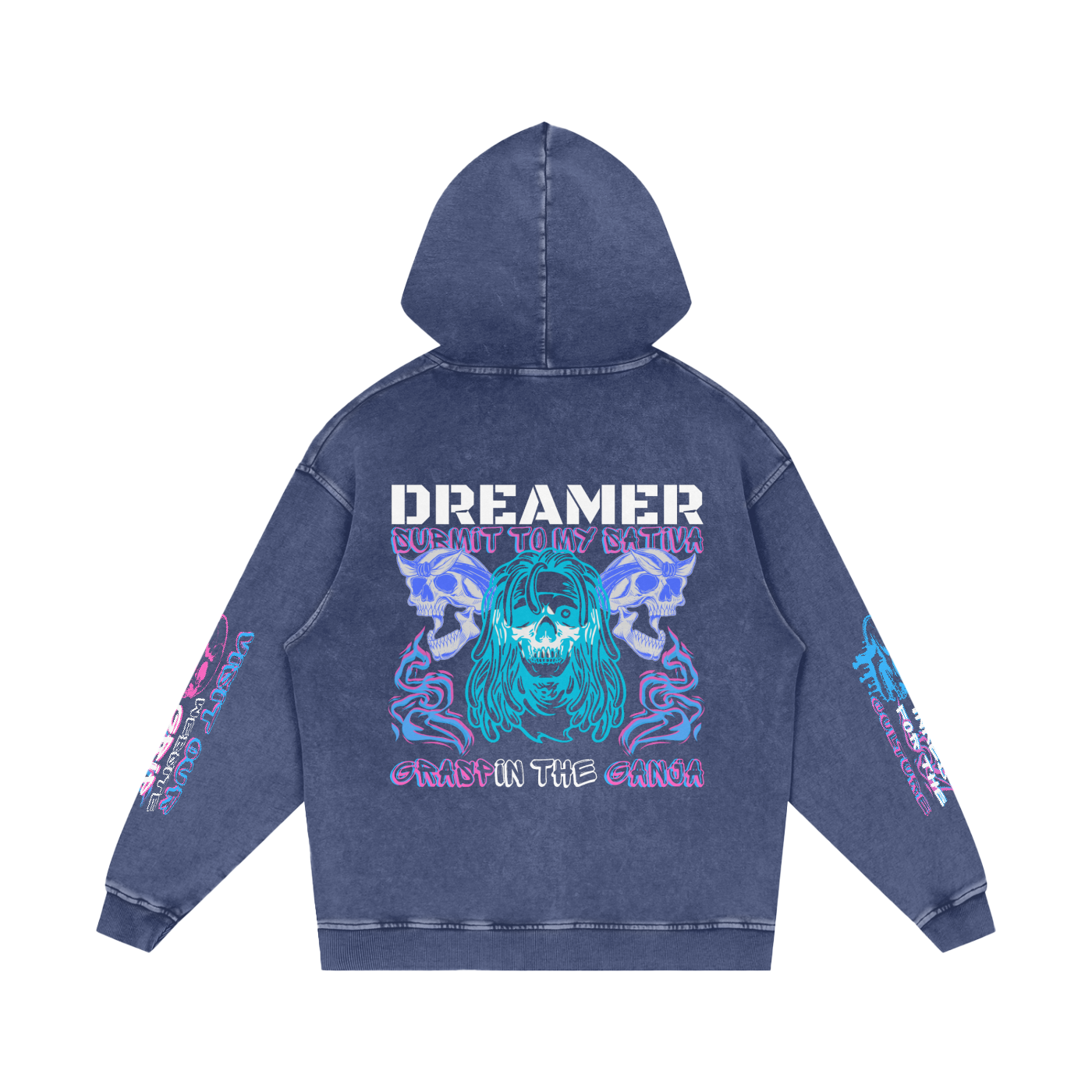 DREAMER Snow Washed Loose Cotton Hoodie