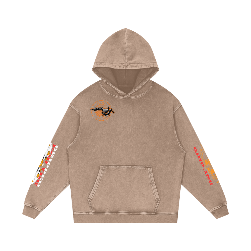 HOT-HEAD Snow Washed Loose Cotton Hoodie