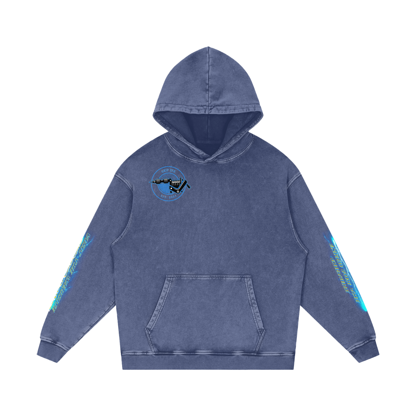 MAELSTROM Snow Washed Loose Cotton Hoodie