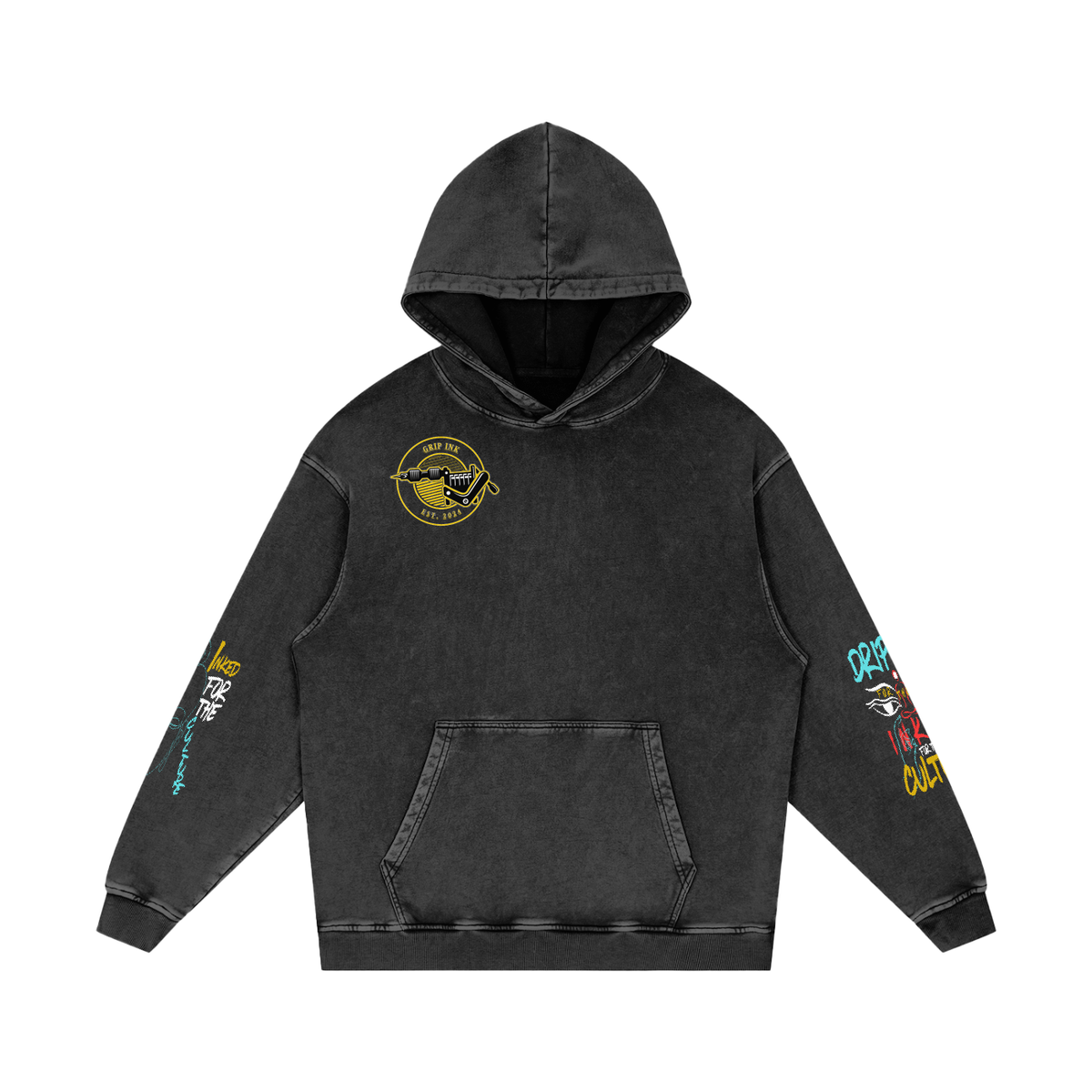 NIRVANA Snow Washed Loose Cotton Hoodie