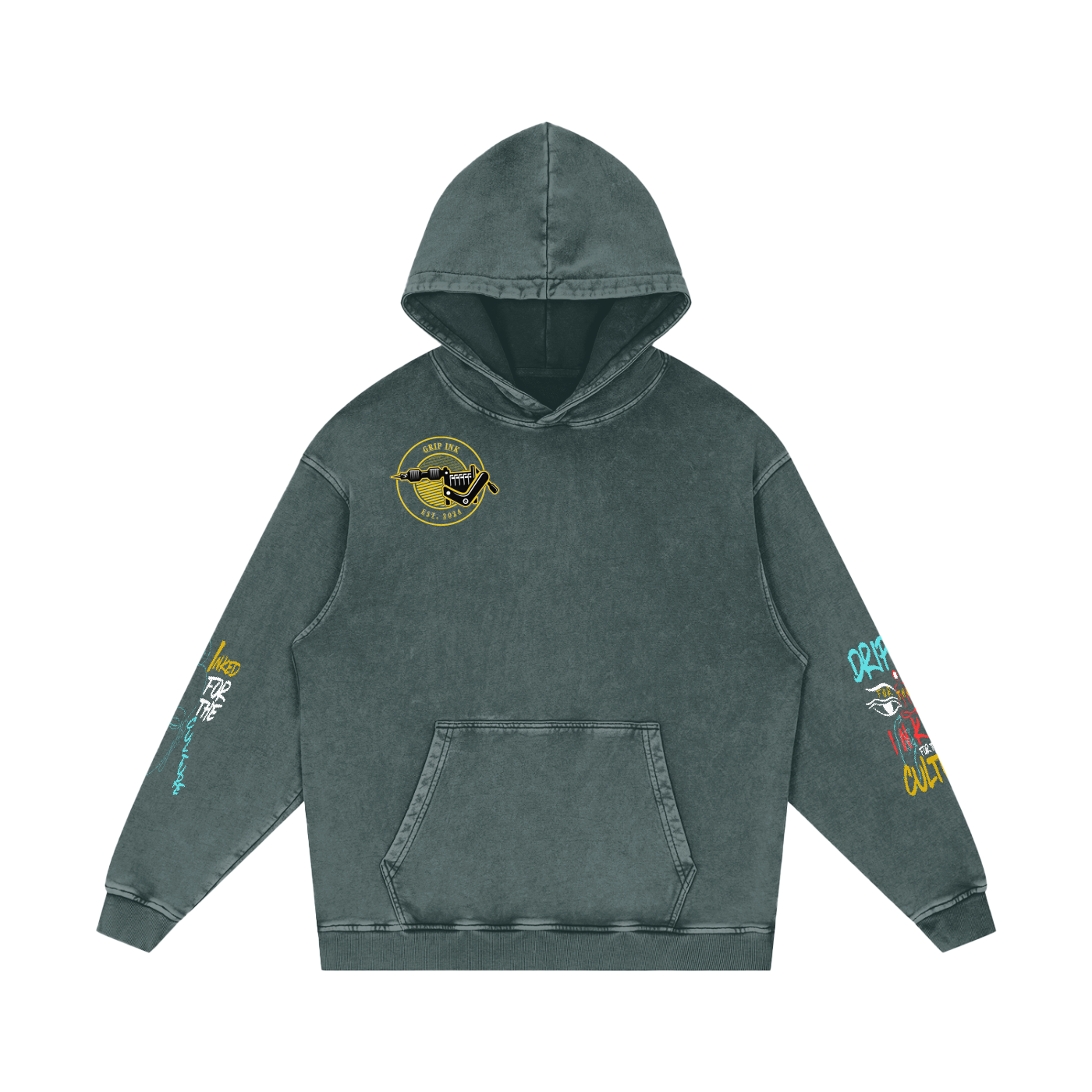 NIRVANA Snow Washed Loose Cotton Hoodie