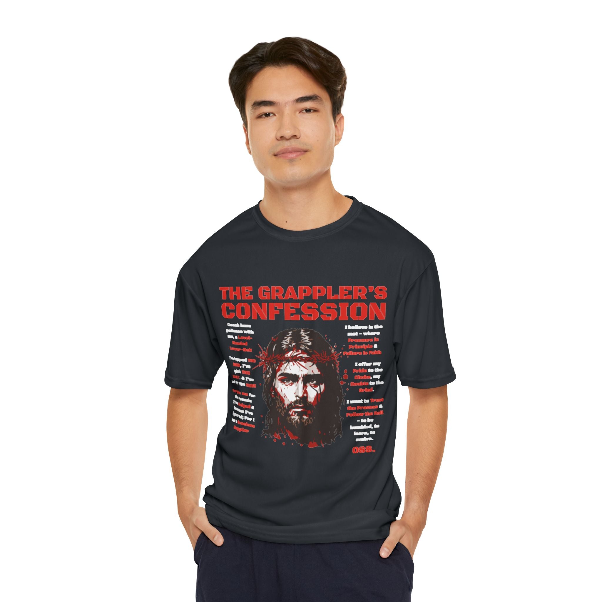 THE GRAPPLER'S CONFESSION Performance T-Shirt