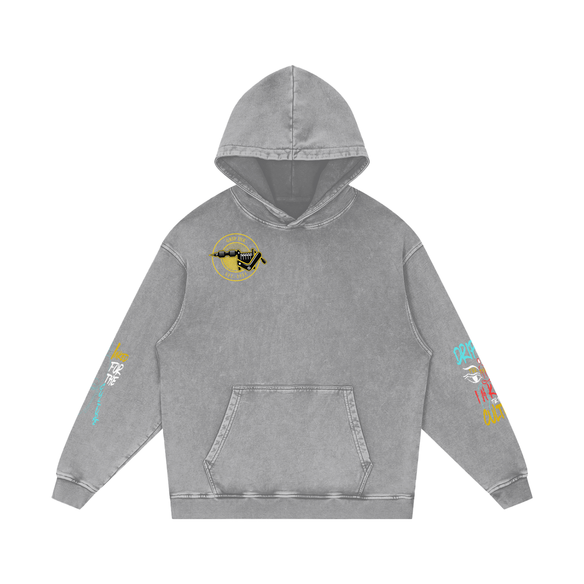 NIRVANA Snow Washed Loose Cotton Hoodie