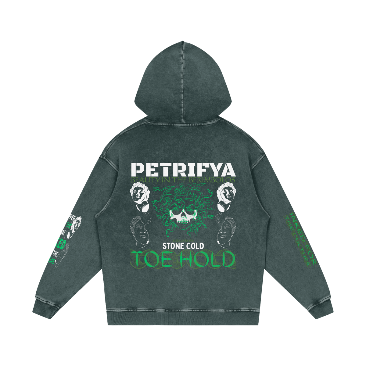 PETRIFYA Snow Washed Loose Cotton Hoodie