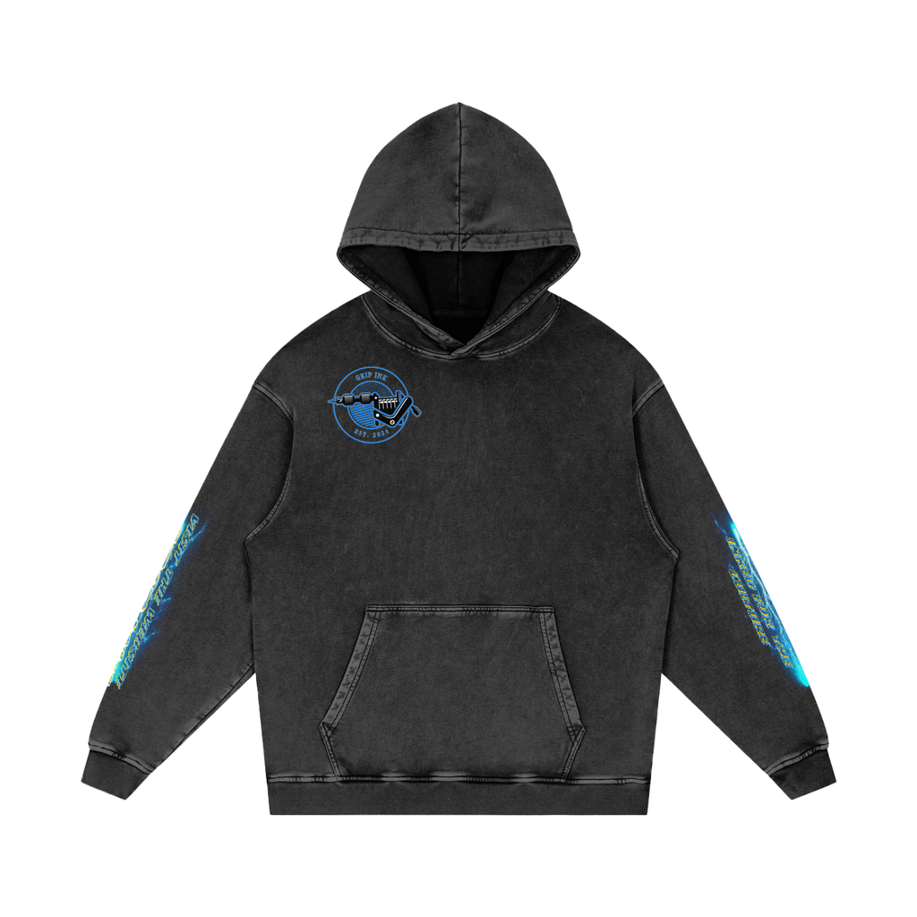 MAELSTROM Snow Washed Loose Cotton Hoodie