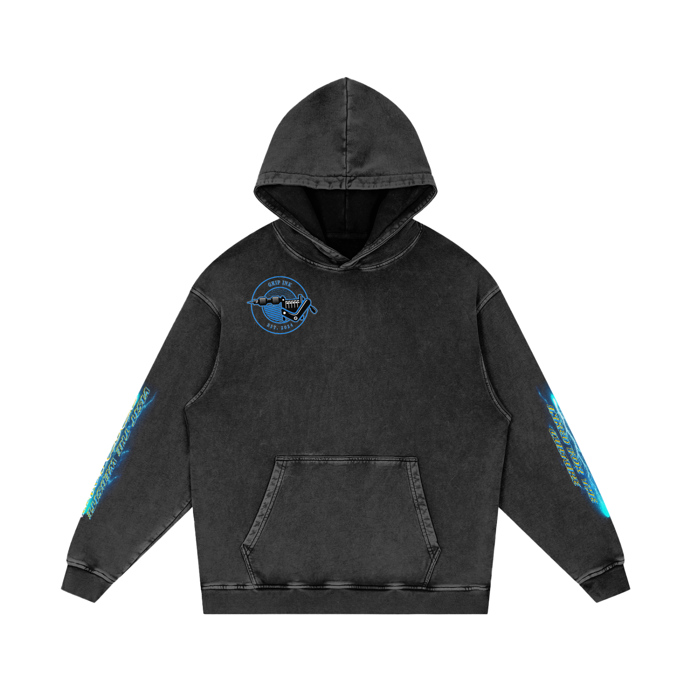 MAELSTROM Snow Washed Loose Cotton Hoodie