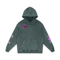 THE GRAPPLER'S RESSURECTION Snow Washed Loose Cotton Hoodie