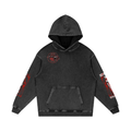 SCREAM QUEEN Snow Washed Loose Cotton Hoodie