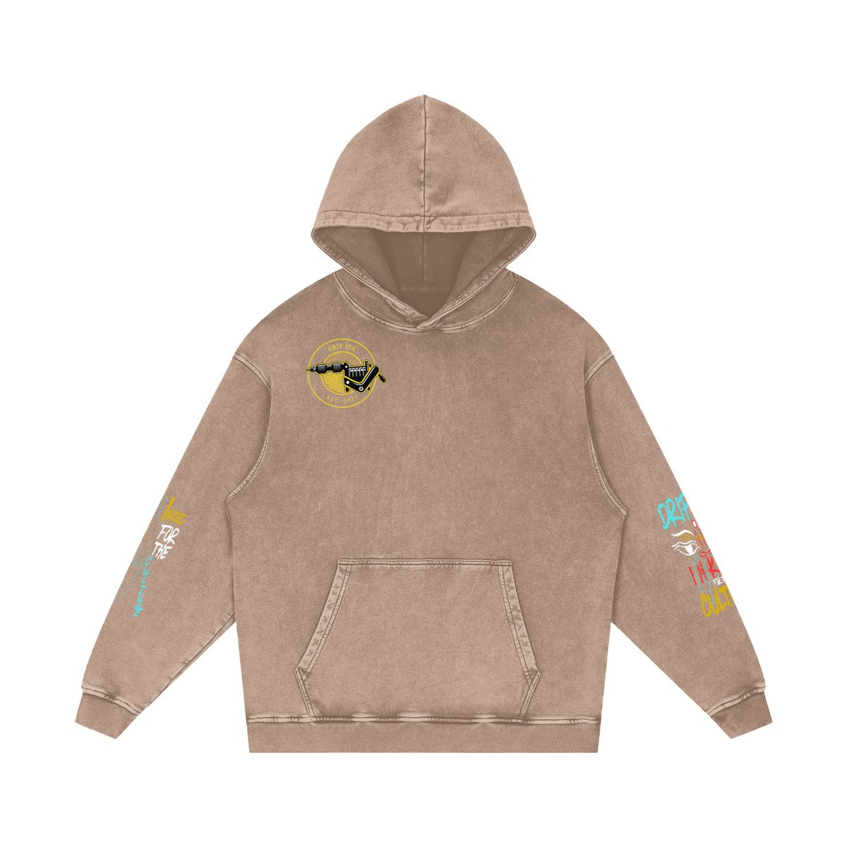 NIRVANA Snow Washed Loose Cotton Hoodie