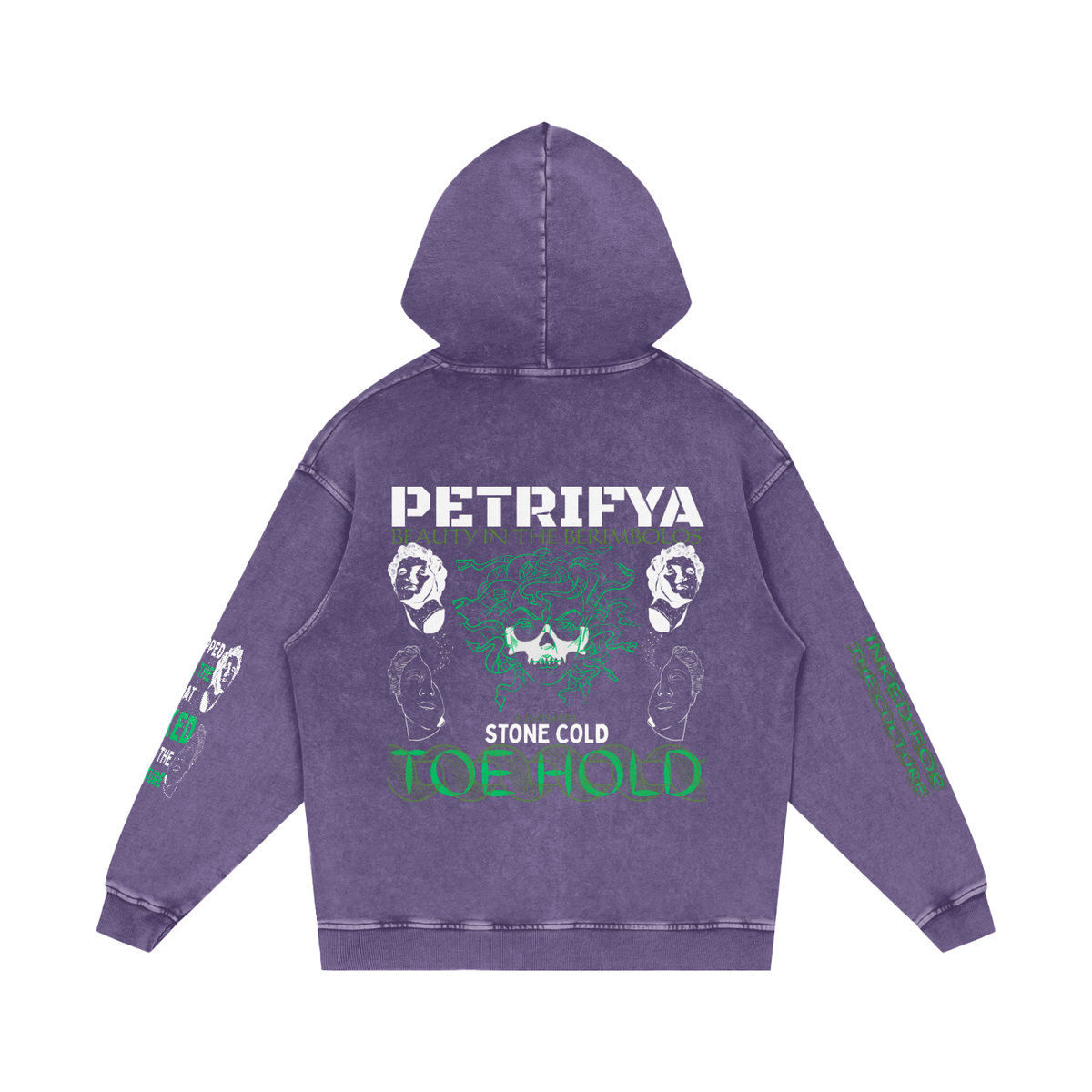 PETRIFYA Snow Washed Loose Cotton Hoodie