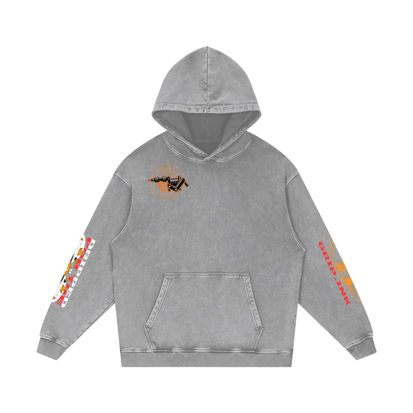 HOT-HEAD Snow Washed Loose Cotton Hoodie