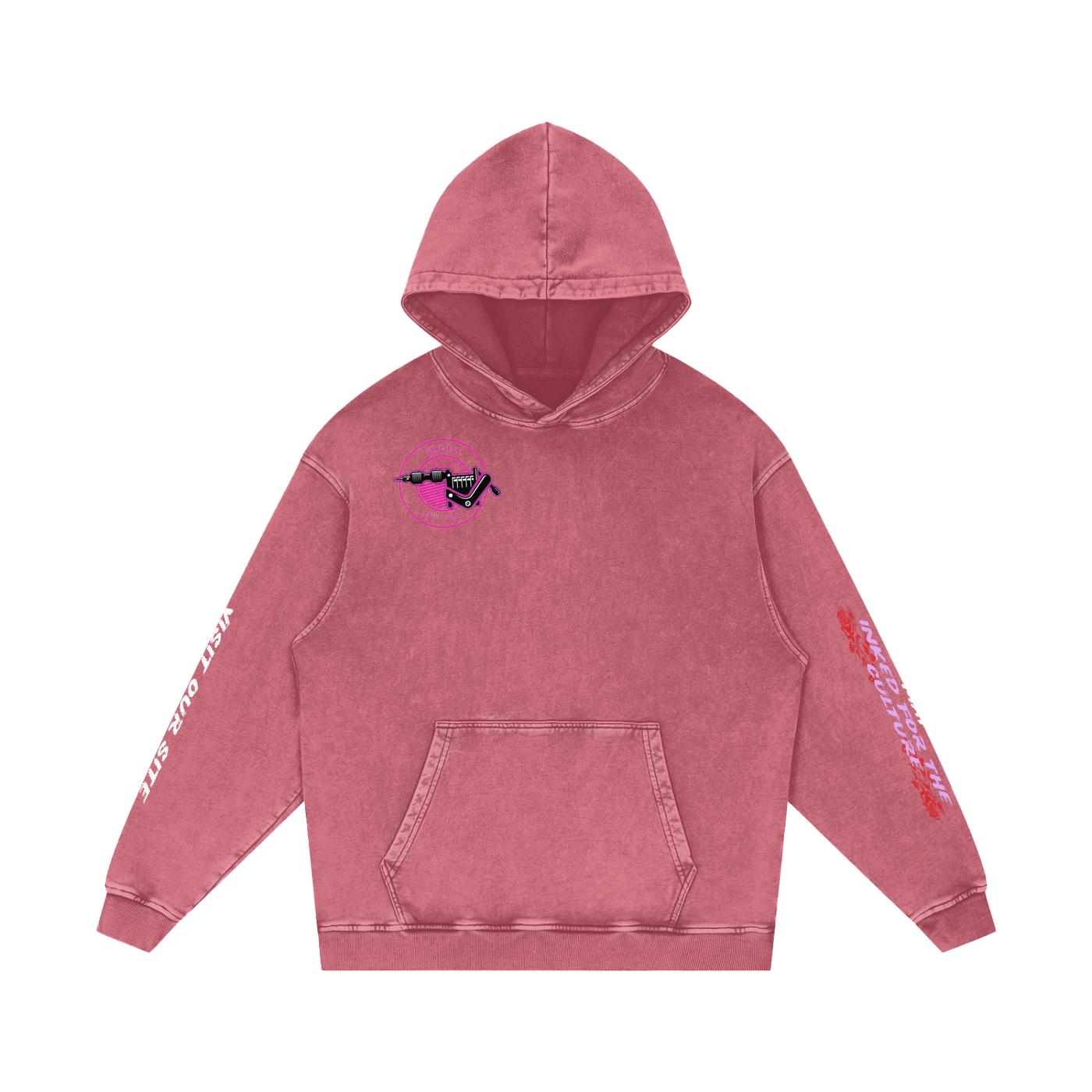 HEARTBREAKER Snow Washed Loose Cotton Hoodie
